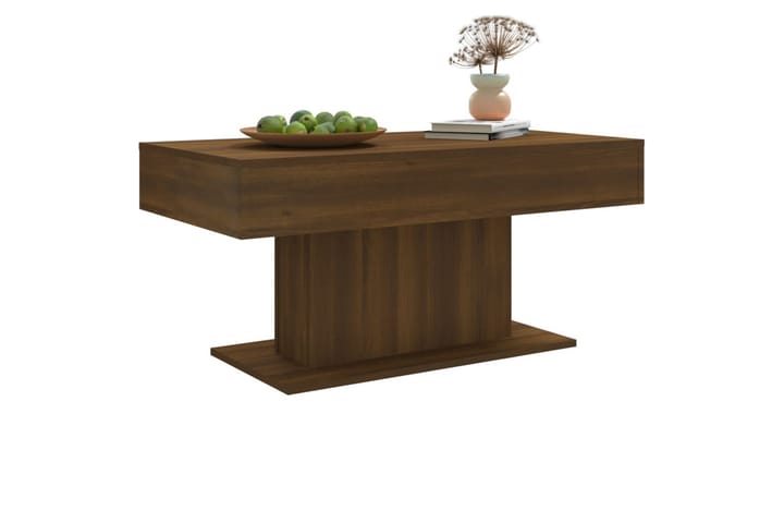 Sohvapöytä ruskea tammi 96x50x45 cm tekninen puu - Ruskea - Sohvapöytä