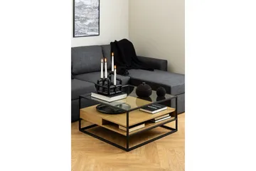 Sohvapöytä Sakila 80x80 cm - Läpinäkyvä - Huonekalut - Pöytä & ruokailuryhmä - Sohvapöytä - Sohvapöytä säilytystilalla