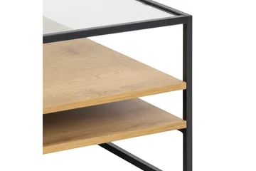 Sohvapöytä Sakila 80x80 cm - Läpinäkyvä - Huonekalut - Pöytä & ruokailuryhmä - Sohvapöytä - Sohvapöytä säilytystilalla