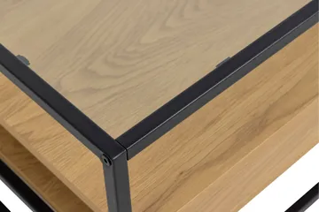 Sohvapöytä Sakila 80x80 cm - Läpinäkyvä - Huonekalut - Pöytä & ruokailuryhmä - Sohvapöytä - Sohvapöytä säilytystilalla