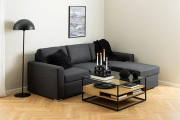 Sohvapöytä Sakila 80x80 cm - Läpinäkyvä - Huonekalut - Pöytä & ruokailuryhmä - Sohvapöytä - Sohvapöytä säilytystilalla