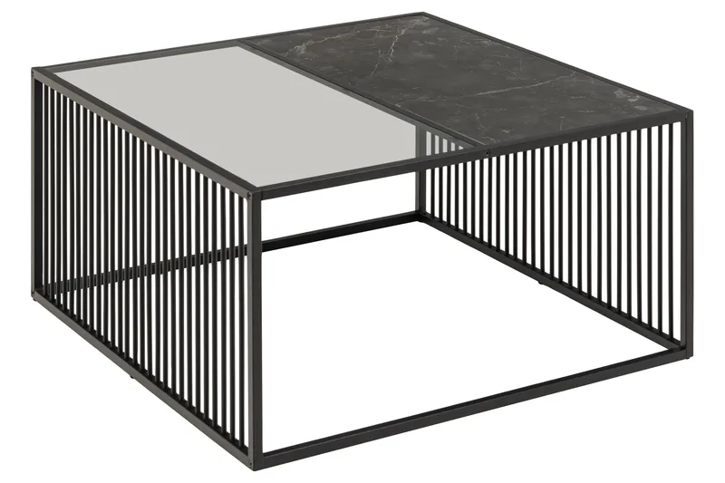 Sohvapöytä Saklani 80x80 cm - Musta - Huonekalut - Pöytä & ruokailuryhmä - Sohvapöytä