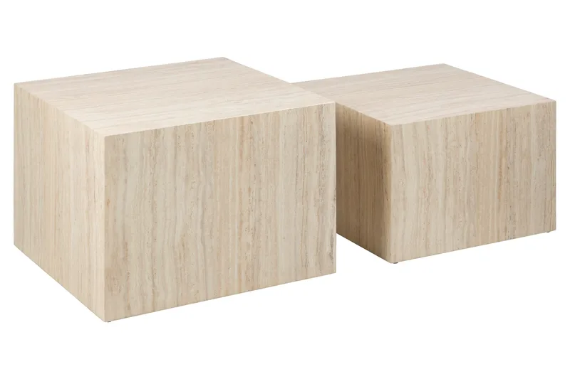 Sohvapöytä Samon 58x58 cm - Beige - Huonekalut - Pöytä & ruokailuryhmä - Sohvapöytä