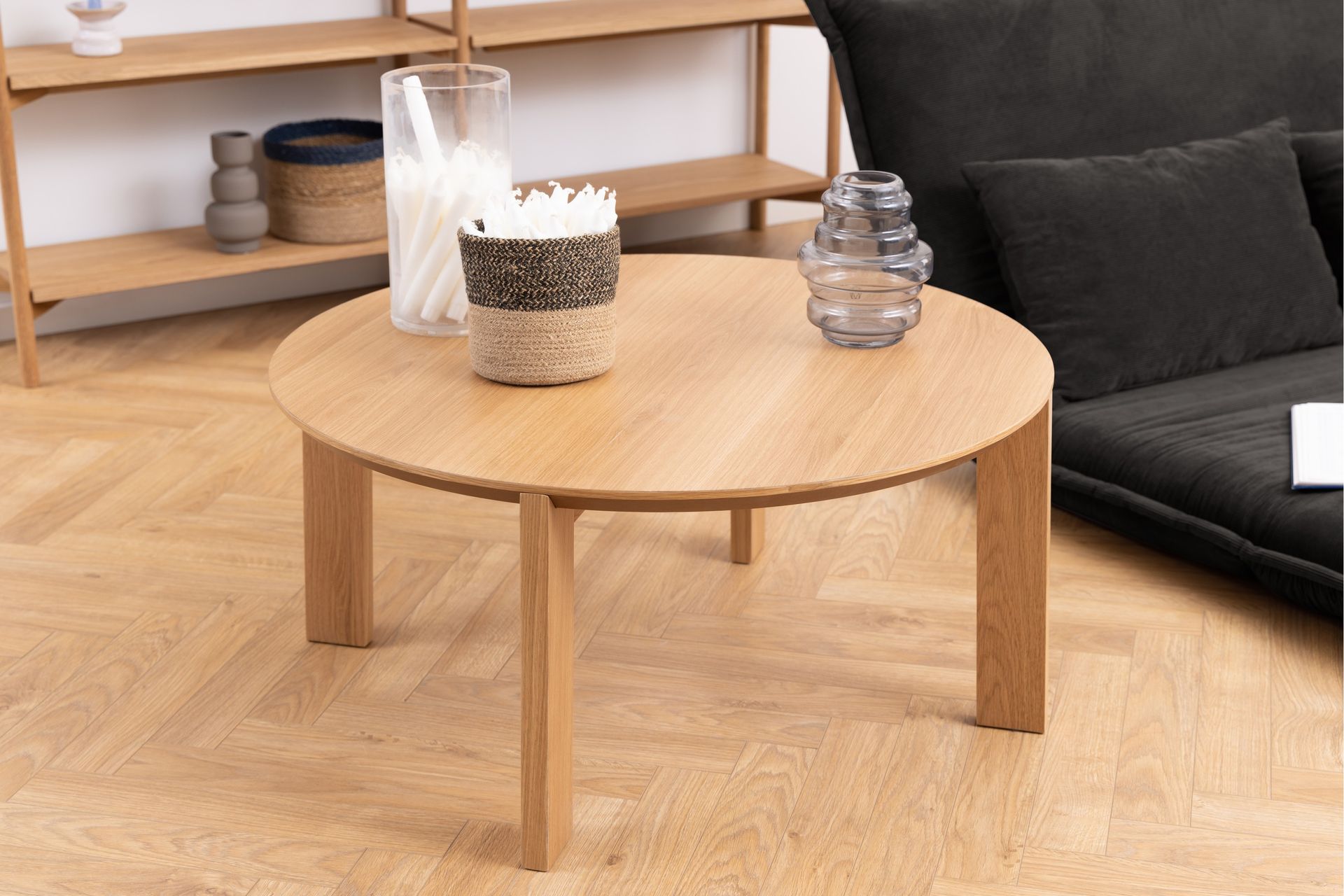 Sohvapöytä Samsudin 90 cm Pyöreä - Luonnollinen - Huonekalut - Pöytä & ruokailuryhmä - Sohvapöytä