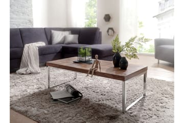 Sohvapöytä Santarosa 120 cm - Massiivi Puu/Kromi - Huonekalut - Pöytä & ruokailuryhmä - Sohvapöytä