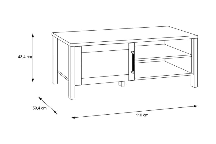 Sohvapöytä Satniysa 110 cm - Ruskea - Sohvapöytä