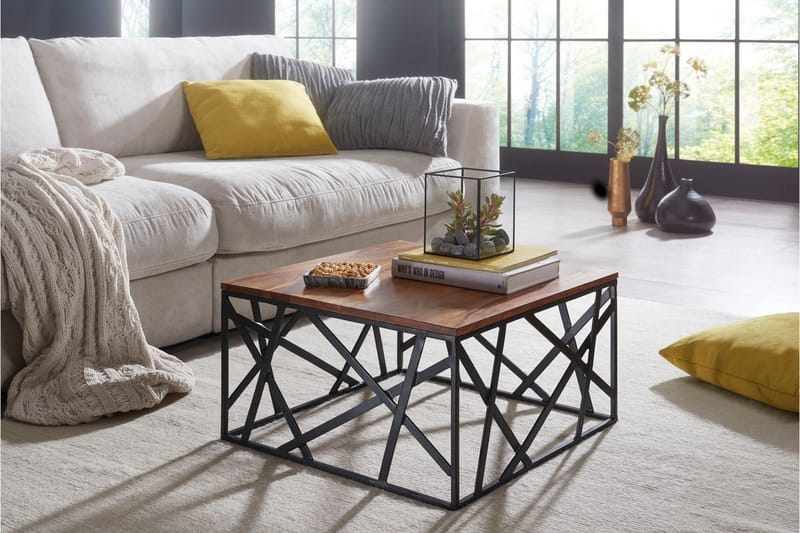 Sohvapöytä Schemmer 60 cm - Massiivi Puu/Musta - Huonekalut - Pöytä & ruokailuryhmä - Sohvapöytä