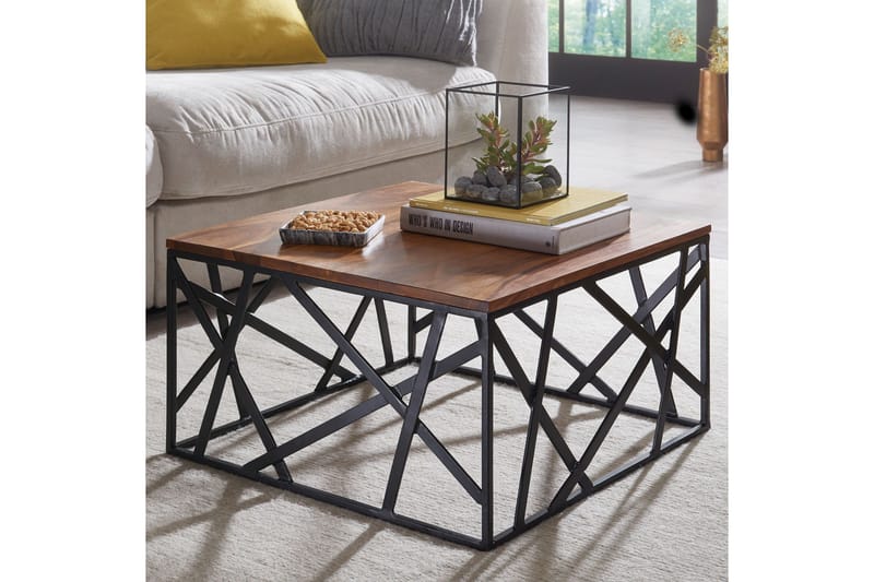 Sohvapöytä Schemmer 60 cm - Massiivi Puu/Musta - Huonekalut - Pöytä & ruokailuryhmä - Sohvapöytä