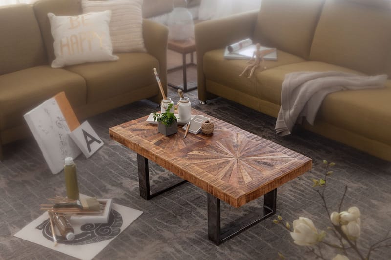 Sohvapöytä Schlager 105 cm - Mango/Musta - Huonekalut - Pöytä & ruokailuryhmä - Sohvapöytä