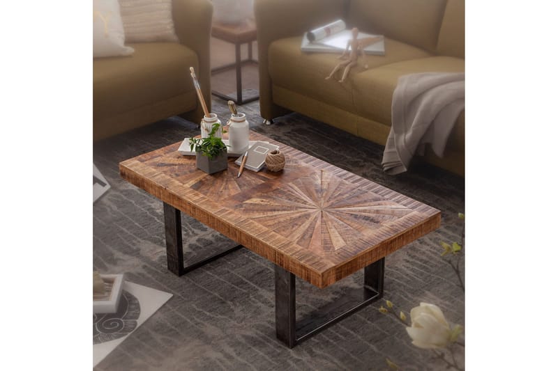 Sohvapöytä Schlager 105 cm - Mango/Musta - Huonekalut - Pöytä & ruokailuryhmä - Sohvapöytä