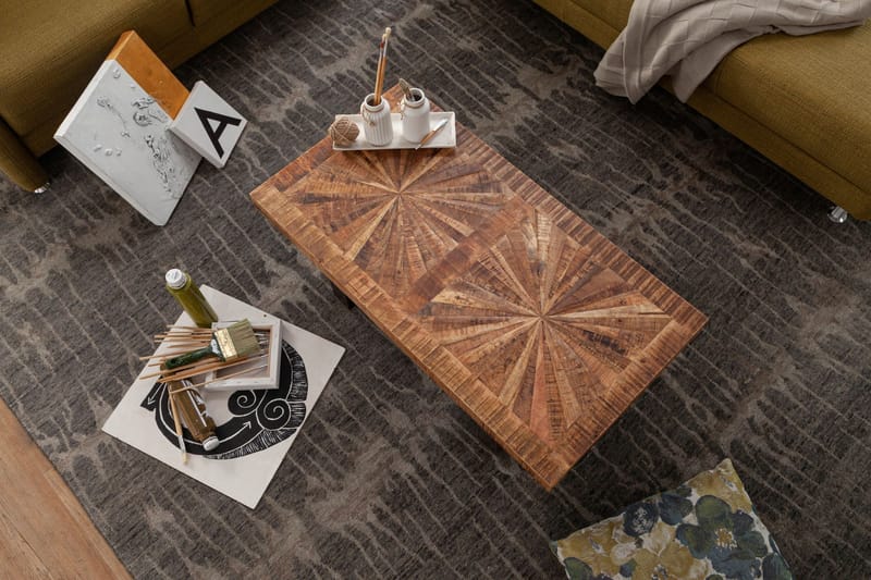 Sohvapöytä Schlager 105 cm - Mango/Musta - Huonekalut - Pöytä & ruokailuryhmä - Sohvapöytä