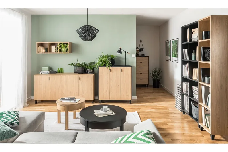 Sohvapöytä Simple 54 cm Pyöreä Säilytys Hylly Luonnonväri - VOX - Huonekalut - Pöytä & ruokailuryhmä - Sohvapöytä