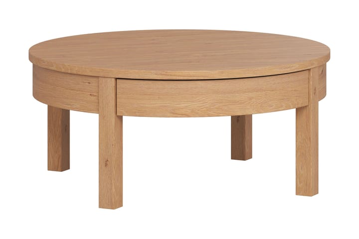 Sohvapöytä Simple 80 cm Pyöreä Säilytys Hylly Matala Luonnon - VOX - Sohvapöytä