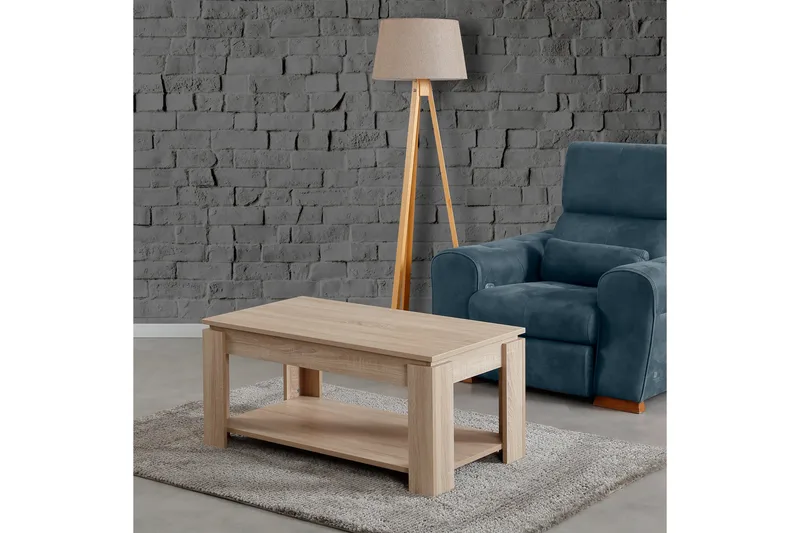 Sohvapöytä Skoglund 104 cm Säilytyksellä Hylly - Pyökki - Huonekalut - Pöytä & ruokailuryhmä - Sohvapöytä