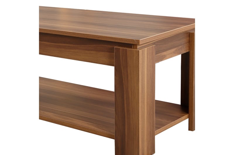 Sohvapöytä Skoglund 104 cm Säilytyksellä Hylly - Pähkinänruskea - Huonekalut - Pöytä & ruokailuryhmä - Sohvapöytä