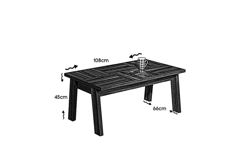 Sohvapöytä Skoglund 108 cm - Puu - Sohvapöytä