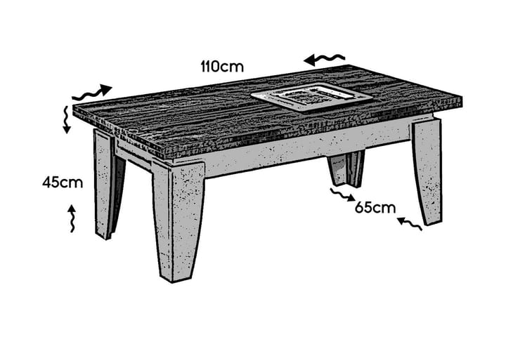 Sohvapöytä Skoglund 110 cm - Beige - Sohvapöytä