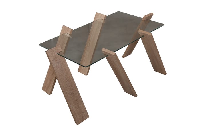 Sohvapöytä Skoglund Maxi 92 cm - Vaaleanruskea - Sohvapöytä
