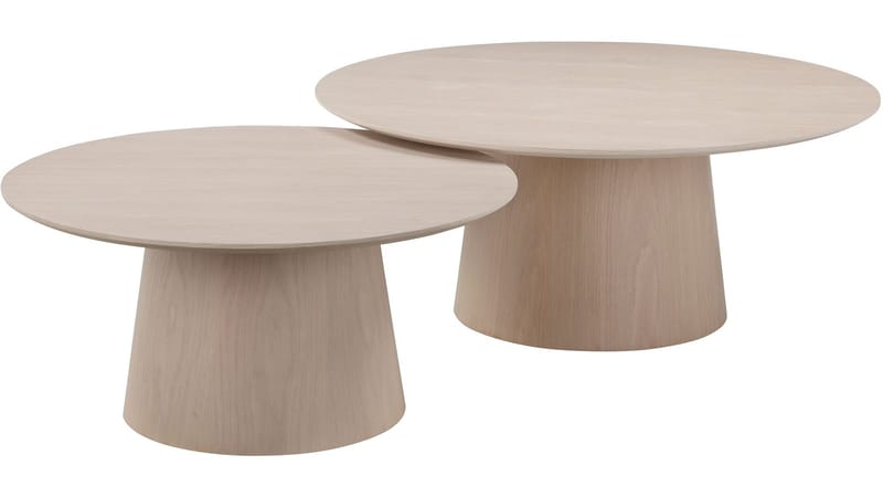 Sohvapöytä Solhem 80 cm - Valkaistu - Huonekalut - Pöytä & ruokailuryhmä - Sohvapöytä