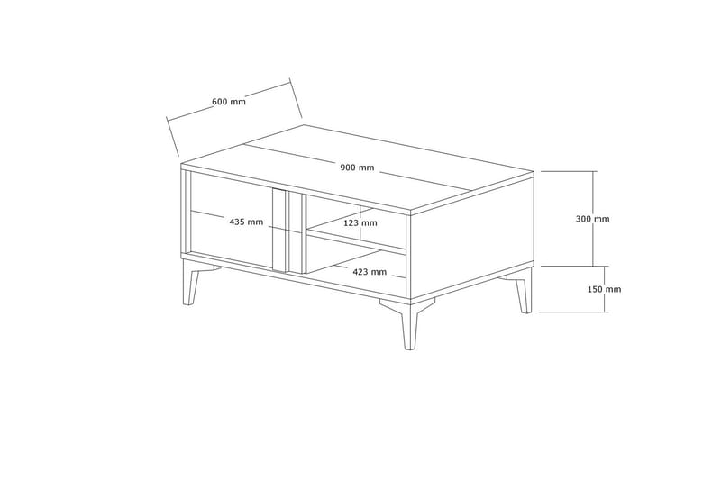 Sohvapöytä Sonay 90 cm - Antrasiitti - Huonekalut - Pöytä & ruokailuryhmä - Sohvapöytä
