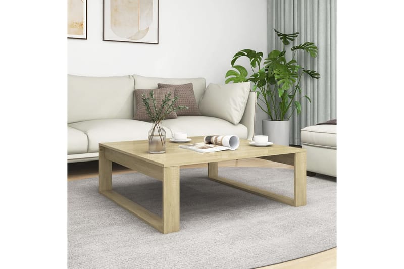 Sohvapöytä Sonoma-tammi 100x100x35 cm lastulevy - Ruskea - Huonekalut - Pöytä & ruokailuryhmä - Sohvapöytä