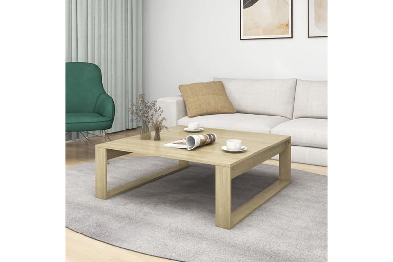 Sohvapöytä Sonoma-tammi 100x100x35 cm lastulevy - Ruskea - Huonekalut - Pöytä & ruokailuryhmä - Sohvapöytä
