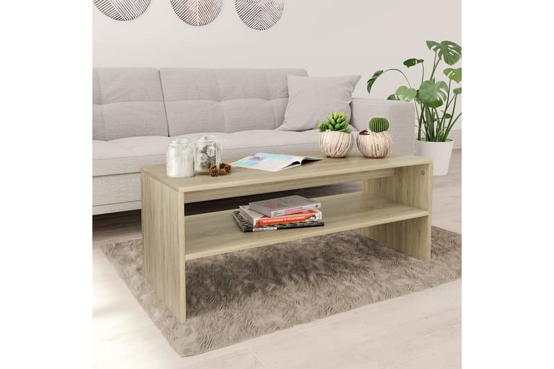 Sohvapöytä Sonoma-tammi 100x40x40 cm lastulevy - Ruskea - Huonekalut - Pöytä & ruokailuryhmä - Sohvapöytä