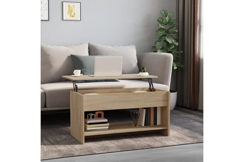 Sohvapöytä Sonoma-tammi 102x50x52,5 cm tekninen puu - Ruskea - Huonekalut - Pöytä & ruokailuryhmä - Sohvapöytä