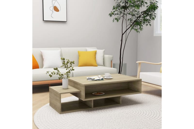 Sohvapöytä Sonoma-tammi 105x55x32 cm lastulevy - Ruskea - Huonekalut - Pöytä & ruokailuryhmä - Sohvapöytä