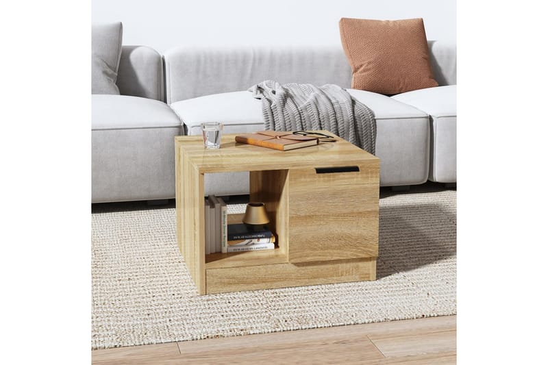 Sohvapöytä Sonoma-tammi 50x50x36 cm tekninen puu - Ruskea - Huonekalut - Pöytä & ruokailuryhmä - Sohvapöytä