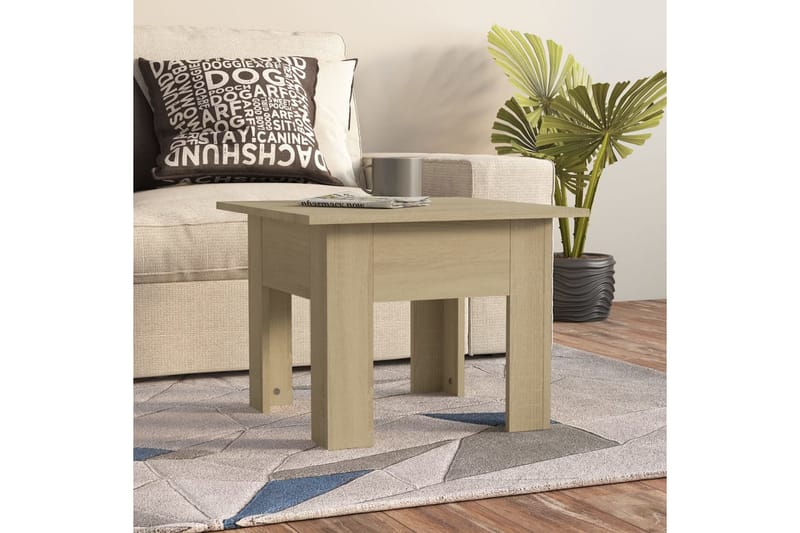 Sohvapöytä Sonoma-tammi 55x55x42 cm lastulevy - Ruskea - Huonekalut - Pöytä & ruokailuryhmä - Sohvapöytä