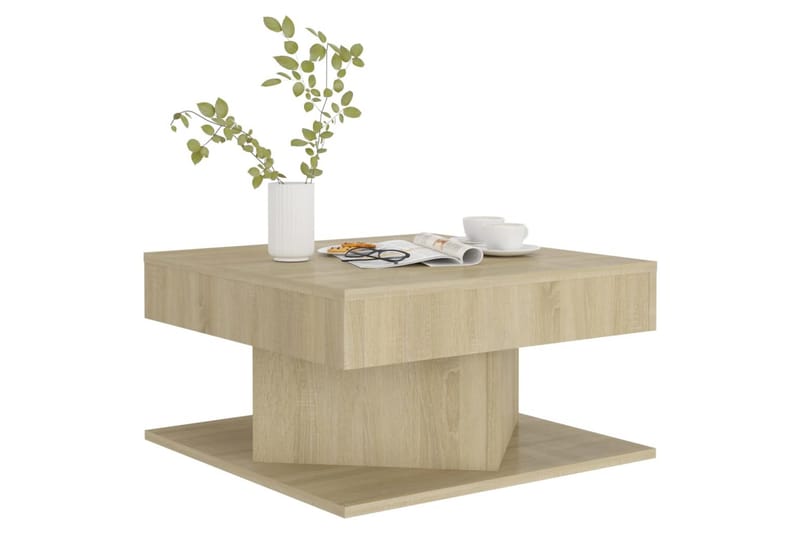 Sohvapöytä Sonoma-tammi 57x57x30 cm lastulevy - Ruskea - Huonekalut - Pöytä & ruokailuryhmä - Sohvapöytä