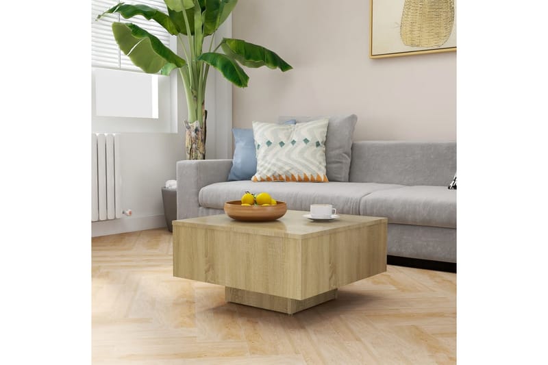 Sohvapöytä Sonoma-tammi 60x60x31,5 cm lastulevy - Huonekalut - Pöytä & ruokailuryhmä - Sohvapöytä