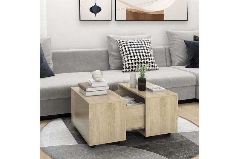Sohvapöytä Sonoma-tammi 60x60x38 cm lastulevy - Huonekalut - Pöytä & ruokailuryhmä - Sohvapöytä