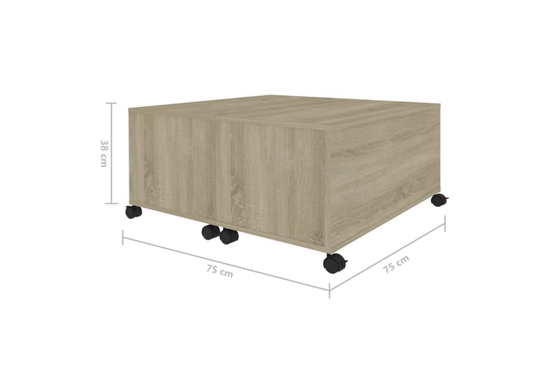 Sohvapöytä Sonoma-tammi 75x75x38 cm lastulevy - Huonekalut - Pöytä & ruokailuryhmä - Sohvapöytä