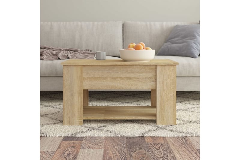 Sohvapöytä Sonoma-tammi 79x49x41 cm tekninen puu - Ruskea - Huonekalut - Pöytä & ruokailuryhmä - Sohvapöytä