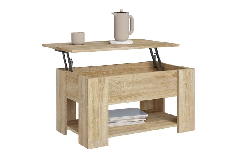 Sohvapöytä Sonoma-tammi 79x49x41 cm tekninen puu - Ruskea - Huonekalut - Pöytä & ruokailuryhmä - Sohvapöytä