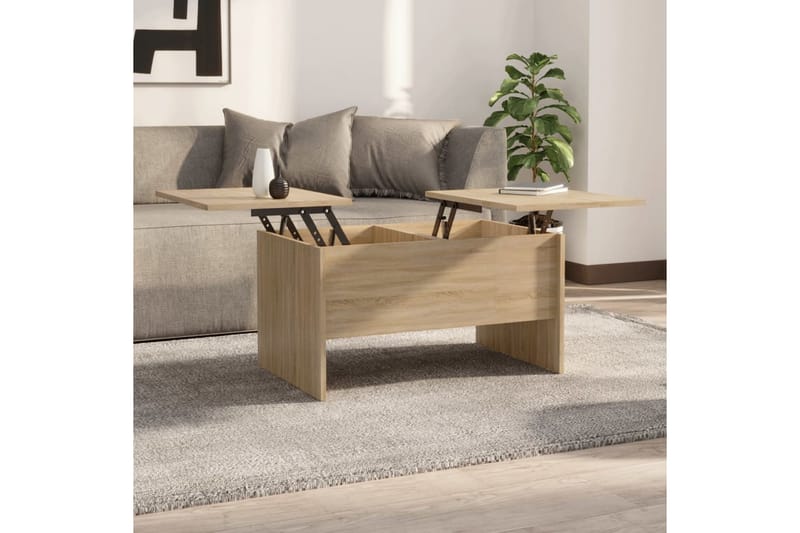 Sohvapöytä Sonoma-tammi 80x50x42,5 cm tekninen puu - Ruskea - Huonekalut - Pöytä & ruokailuryhmä - Sohvapöytä