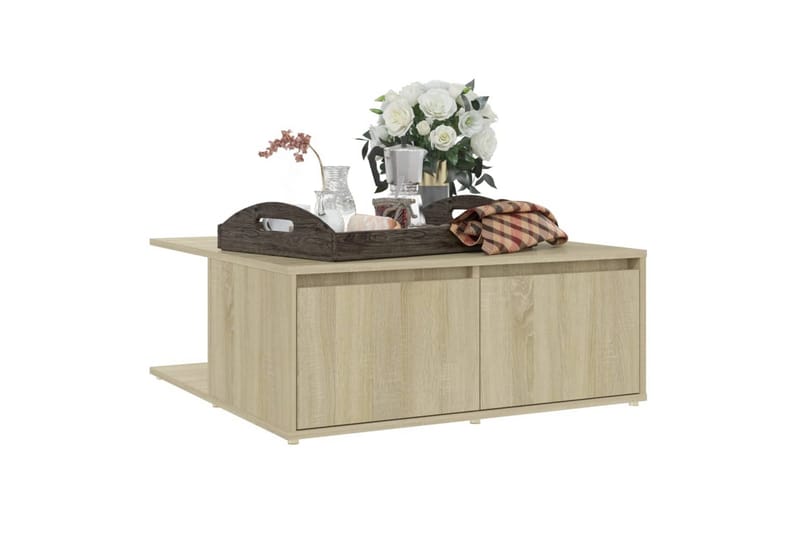 Sohvapöytä Sonoma-tammi 80x80x31 cm lastulevy - Huonekalut - Pöytä & ruokailuryhmä - Sohvapöytä