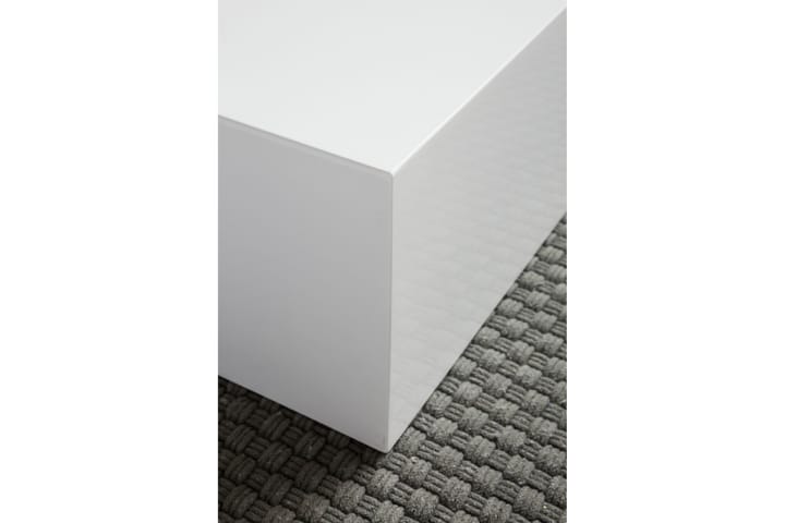 Sohvapöytä Stange 60 cm - Valkoinen Korkeakiilto - Sohvapöytä