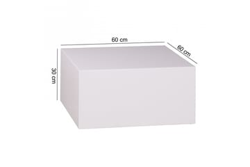 Sohvapöytä Stange 60 cm - Valkoinen Korkeakiilto - Huonekalut - Pöytä & ruokailuryhmä - Sohvapöytä