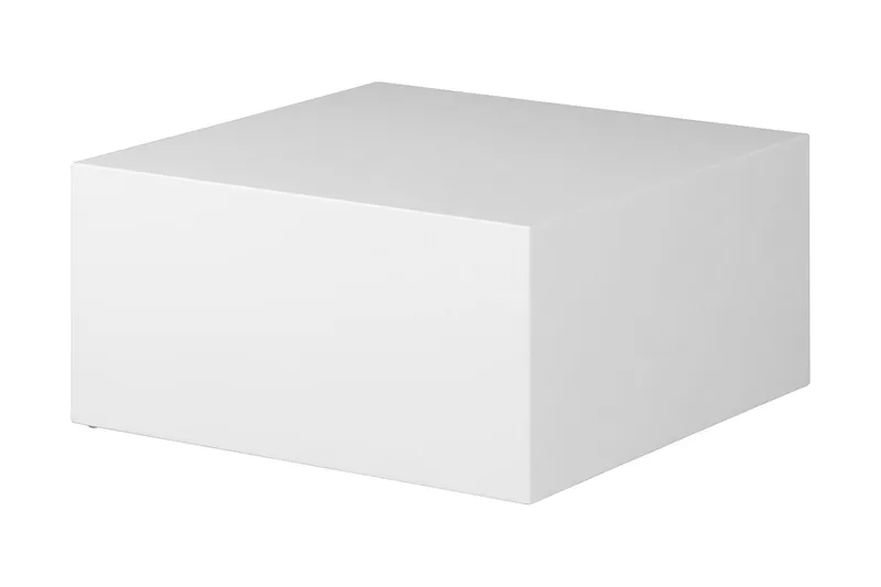 Sohvapöytä Stange 60 cm, Valkoinen Korkeakiilto