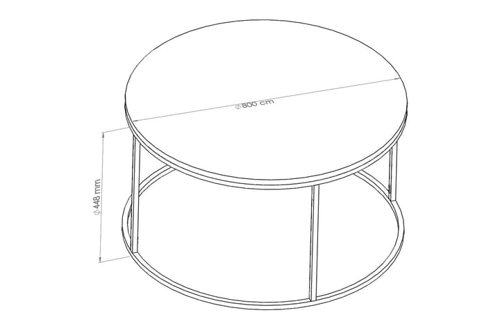 Sohvapöytä Startis 60 cm - Musta - Sohvapöytä