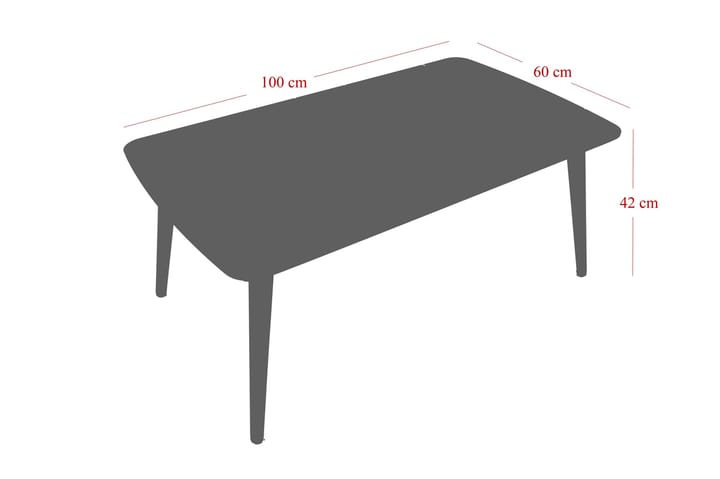 Sohvapöytä Svenshyttan 100 cm Marmorikuvio - Harmaa/Musta - Marmoripöydät - Sohvapöytä