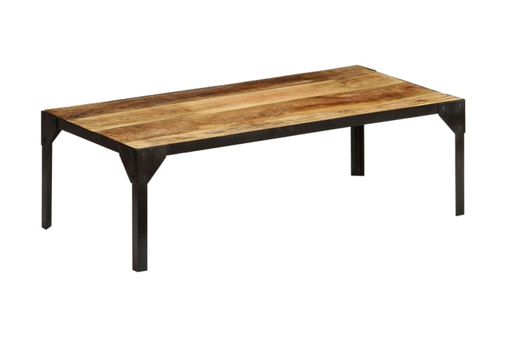 Sohvapöytä täysi karkea mangopuu ja teräs 110 cm - Valkoinen - Sohvapöytä