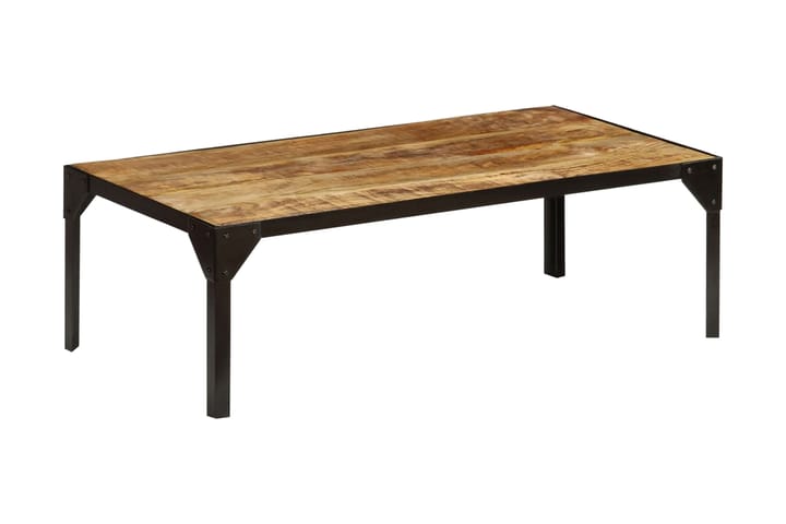 Sohvapöytä täysi karkea mangopuu ja teräs 110 cm - Valkoinen - Sohvapöytä