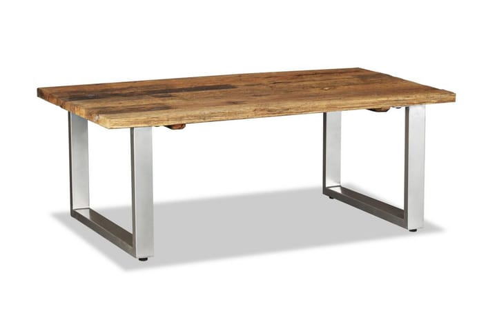 Sohvapöytä täysi kierrätetty puu 100x60x38 cm - Ruskea - Sohvapöytä