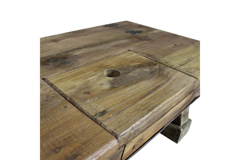 Sohvapöytä Täysi kierrätyspuu 90x50x35 cm - Ruskea - Huonekalut - Pöytä & ruokailuryhmä - Sohvapöytä