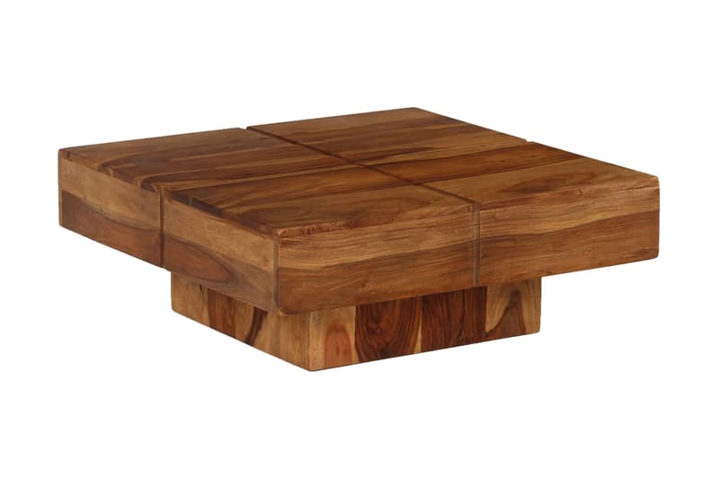 Sohvapöytä Täysi seesampuu 80x80x30 cm - Ruskea - Huonekalut - Pöytä & ruokailuryhmä - Sohvapöytä