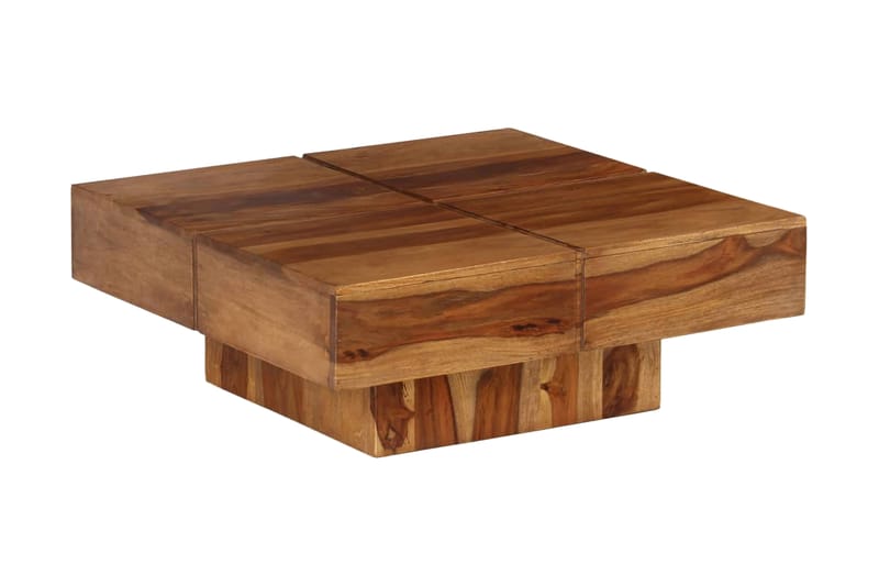 Sohvapöytä Täysi seesampuu 80x80x30 cm - Ruskea - Huonekalut - Pöytä & ruokailuryhmä - Sohvapöytä